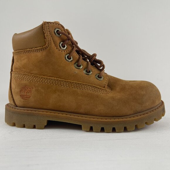 Timberland Toddler Kids Boots Tan Beige Leather Upper Boot Size 11M PRE-OWNED - Picture 5 of 11